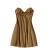 ZAFUL Women's Stars Print Side Slit Velvet Sleeveless Mini Dress Sexy Cowl Front Spaghetti Strap A-Line Mini Dress