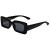 SOJOS Retro 90s Nude Rectangle Sunglasses For Women Trendy Chunky Glasses Pebble SJ2160