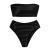 ZAFUL Womens 2 Pieces Bandeau Bikini Set Ruffle Lace up Padded Swimsuits