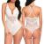 Avidlove Women Snap Crotch Lingerie Sexy Lace Bodysuit Deep V Teddy One Piece Lace Babydoll