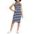 Eddie Bauer Women's Coast and Climb Rib-Knit Sleeveless Dress - Stripe