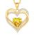 CDE Heart Necklaces for Women Gold-Plated 925 Sterling Silver Birthstone Pendant Necklace Birthday Jewelry Gifts for Women Girls Her Sister Friends