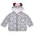 Disney Girl's Minnie Mouse Print Hooded Puffer Jacket with Ears and Bow