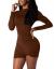 BORIFLORS Women's Sexy Wrap Front Long Sleeve Ruched Bodycon Mini Club Dress