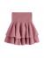 SheIn Women's Solid Shirred High Waist Layered Ruffle Hem Flared Mini Skirt