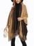 Epsion Women's Color Block Shawl Wrap Plus Size Cardigan Poncho Cape Open Front Long Winter Sweater Coat