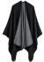 Epsion Women's Color Block Shawl Wrap Plus Size Cardigan Poncho Cape Open Front Long Winter Sweater Coat