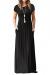 EUOVMY Women's Short Sleeve Loose Plain Maxi Dresses Casual Long Dresses with Pockets