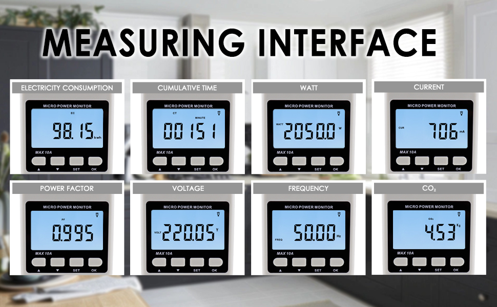 Digital Power Meter Wattmeter Energy Consumption Meter