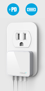 Nekmit 52W Wall Charger White