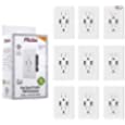 AIDA 4.2A USB Wall Outlet, 15A Duplex Tamper Resistant Receptacle Plug, High-Speed Charging Power Outlet with USB Ports, Wall Plate Included, UL Listed, White( 10 Pack )