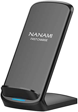 NANAMI Upgraded Fast Wireless Charger,Qi-Certified Wireless Charging Stand Compatible Samsung Galaxy S22/S21/S20/S10/S9 S8/Note 20 Ultra/10/9 & Qi Phone Charger for iPhone 14/13/12/SE/11/XR/XS/X/8