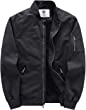 WenVen Men's Lightweight Cotton Flight Bomber Jacket Casual Military Windbreaker