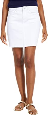 vineyard vines Women's Raw Hem White Jean Skirt