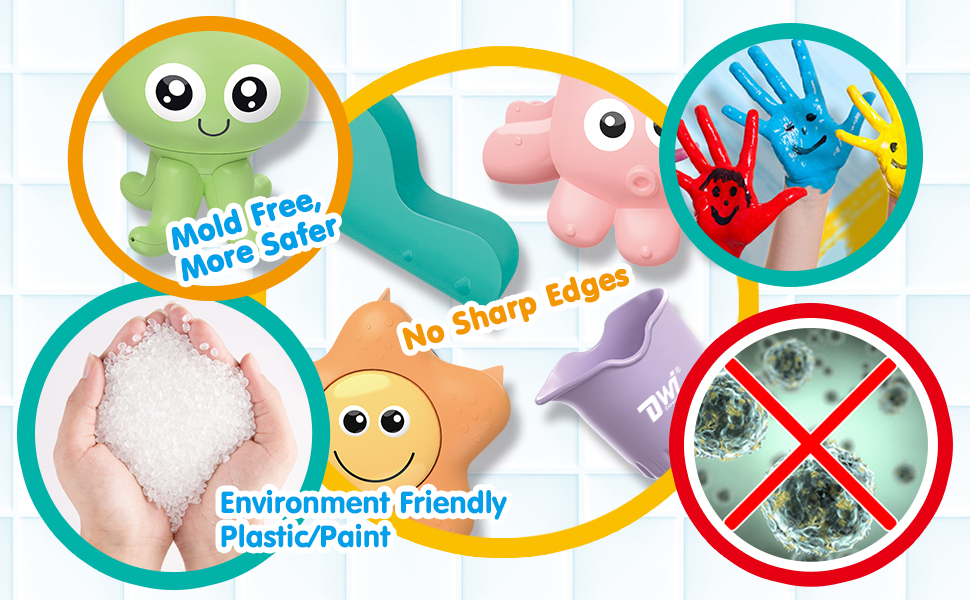 mold free bath toys