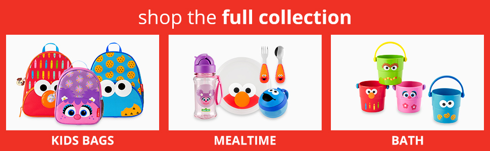 shop the full collection: kids bags, mealtime & bath