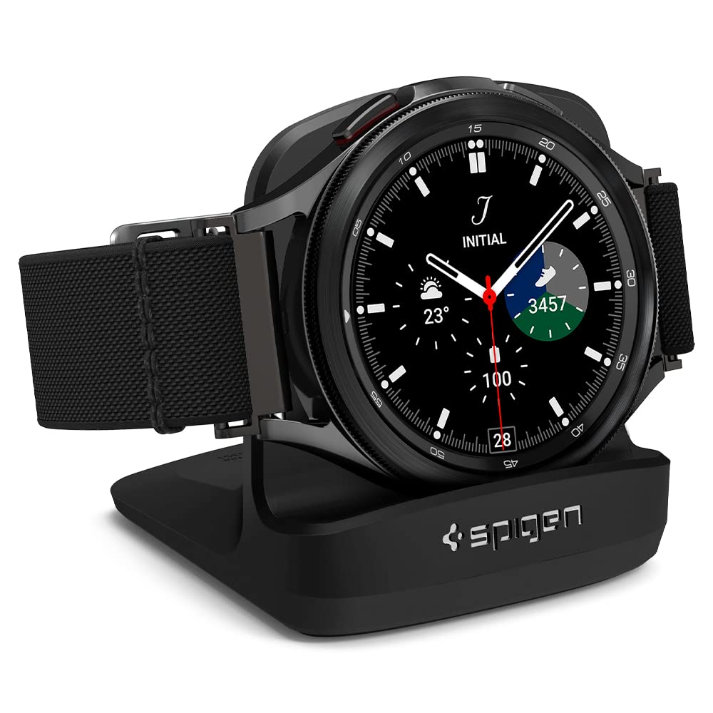 Spigen S352 Designed for Galaxy Watch 4 Stand/Galaxy Watch 4 Classic Stand/Galaxy Watch 3 Stand/Galaxy Watch Active Stand - Black