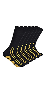 Caterpillar mens 6-pack Half Cushioned Crew Socks