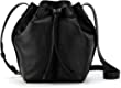 The Sak Womens Ivy Leather Drawstring Bucket, Black, One Size US