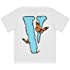 Nhicdns V Shirt Hip Hop V Letter Short Sleeve T-Shirt Crew Neck Causual Cotton Tops for Men Women Youth