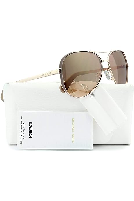 MK5004 Chelsea Aviator Sunglasses Rose Gold w/Gold Mirror (1017/R1) MK 5004 1017R1 59mm Authentic