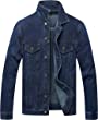 VOEERON Jean Jacket for Men Denim Jacket