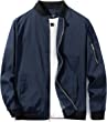 URBANFIND Men's Slim Fit Lightweight Sportswear Jacket Casual Bomber Jacket