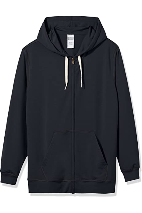 Men's Long Sleeve Lightweight French Terry Zip-Up Hoodie