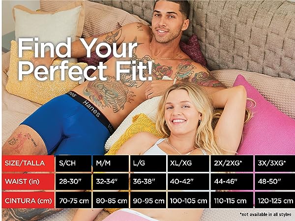 Find your perfect fit Hanes men''s underwear