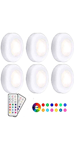 RGB Wireless LED Puck Lights,