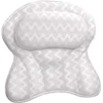 Sierra Concepts Bath Pillow Spa Bathtub Ergonomic for Tub, Neck, Head, Shoulder Pillows Support Cushion Headrest - Luxury Soft 3D Mesh + Strong Grip Suction Cups Soaking Large, Paradise