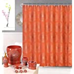 BH Home Galaxy Fabric Shower Curtain Made Out 100% Polyester. (Galaxy Rust Shower Curtain)