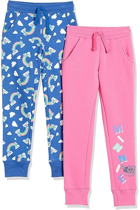 Disney | Marvel | Star Wars | Frozen | Princess Girls and Toddlers' Fleece Jogger Sweatpants, Pack of 2