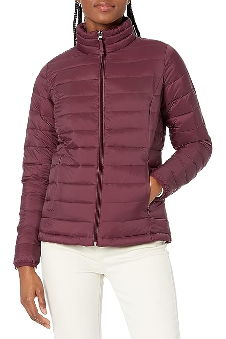 Women's Lightweight Long-Sleeve Water-Resistant Puffer Jacket (Available in Plus Size)