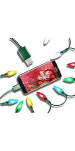 Christmas lights charger cable USB