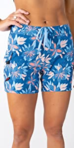 women''s 5" medium length boardshorts swim trunks