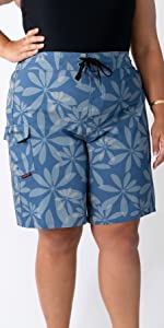 Women''s plus size curvy boardshorts swim trunks swimsuit