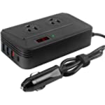  Bapdas 200W Car Power Inverter DC 12V to AC 110V Car Charger Adapter with PD 25W USB-C, QC3.0 and Dual USB Ports Car Plug Outlet