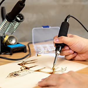 pyrography pen shading technique shading wood burning cross-hatching with high temperature burn mark