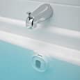 SlipX Solutions Adjustable Better Soak Overflow Drain Cover Fits All Drain Types for The Deepest Baths (Silicone, White)