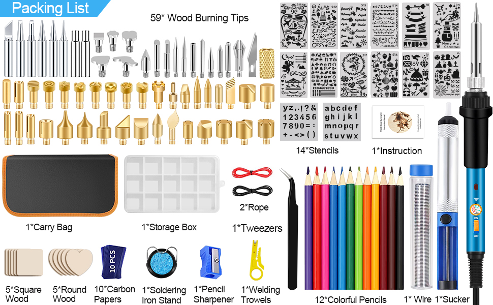 wood burning kit wood burner pyrography pen wood burning tool woodburning adults engraver carving