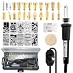 NB Blues 30W Wood Burning Kit with 22pcs Tips /10PCS Stencils/Wood Chips, Professional Adjustable Leather/Wood Burning Tool Set/Wood Burner kit/Wood Engraving kit