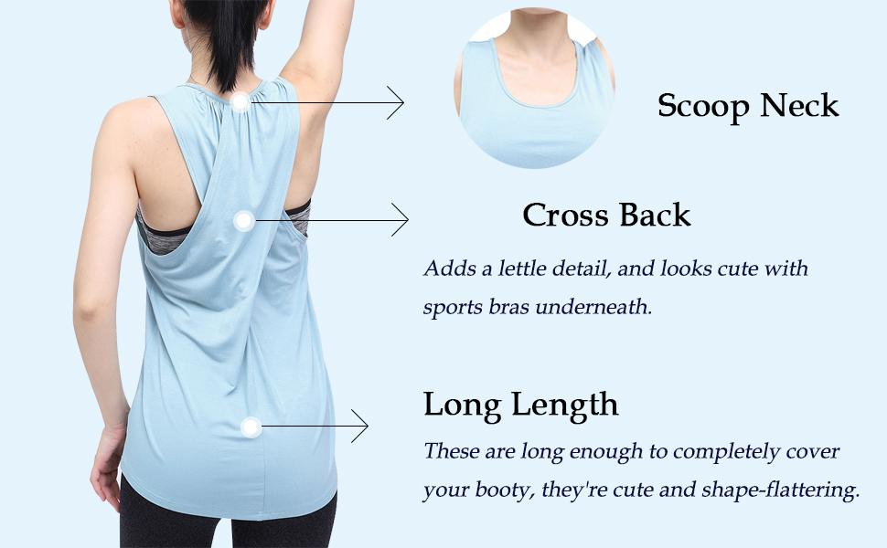 cross back tank tops for women