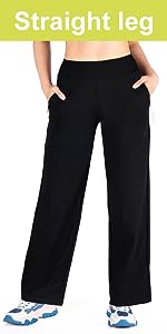 Yogipace Wide Leg Travel Pants(zippered pockets)