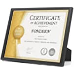 Fonleen Black Diploma Frames, Picture 8.5x11 Frame for Certificate, Degree, Document, Certificate - Horizontal and Vertical Formats for Wall and Tabletop