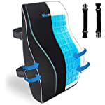 Cooling Gel Lumbar Support Pillow for Office Chair 3D Updated Memory Foam Car Lumbar Pillow for Back Support Cooling Back Pillow for Chairs Lower Back Pain Relief Back Rest for Wheelchair Gaming Chair