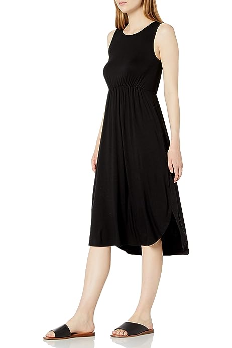 Women's Jersey Sleeveless Gathered Midi Dress (Previously Daily Ritual)