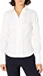 Calvin Klein Women's Petite Long Sleeve Wrinkle Free Button Down Top