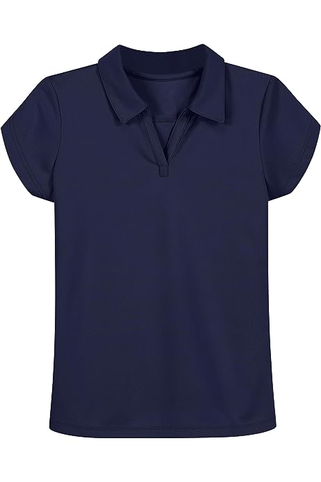 Girls' School Uniform Short Sleeve Performance Polo