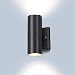 LMP Modern Outdoor Wall Light Porch Light Patio Light with Black Aluminum Finish for Decoration, Garage 1Pack Black